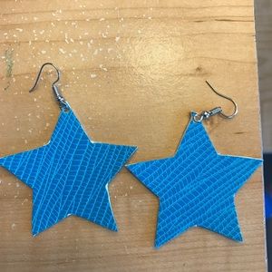 Faux leather earrings